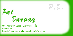 pal darvay business card