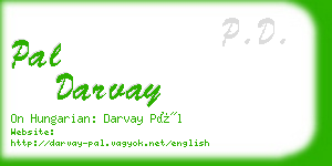 pal darvay business card